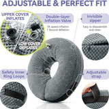 Loflaze Soft Inflatable Dog Cone Collar GREY SMALL