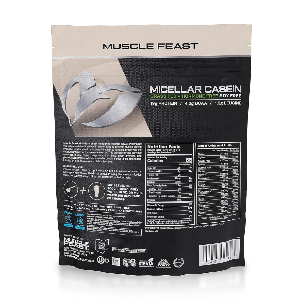 MUSCLE FEAST - Muscle Feast Micellar Casein Protein Vanilla 907Gr. - The Red Vitamin MX - Suplementos Alimenticios - {{ shop.shopifyCountryName }}