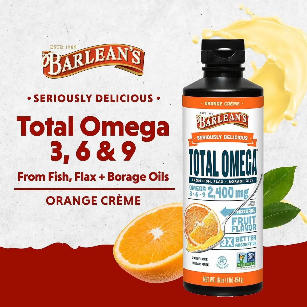 BARLEAN´S - Barlean's Total Omega 3 Fish Oil Liquid 16 Oz. - The Red Vitamin MX - Suplementos Alimenticios - {{ shop.shopifyCountryName }}