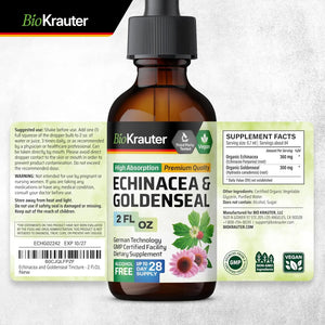 BIOKRAUTER - Bio Krauter Echinacea and Goldenseal Root Liquid Extract 2 Fl.Oz. - The Red Vitamin MX - Suplementos Alimenticios - {{ shop.shopifyCountryName }}