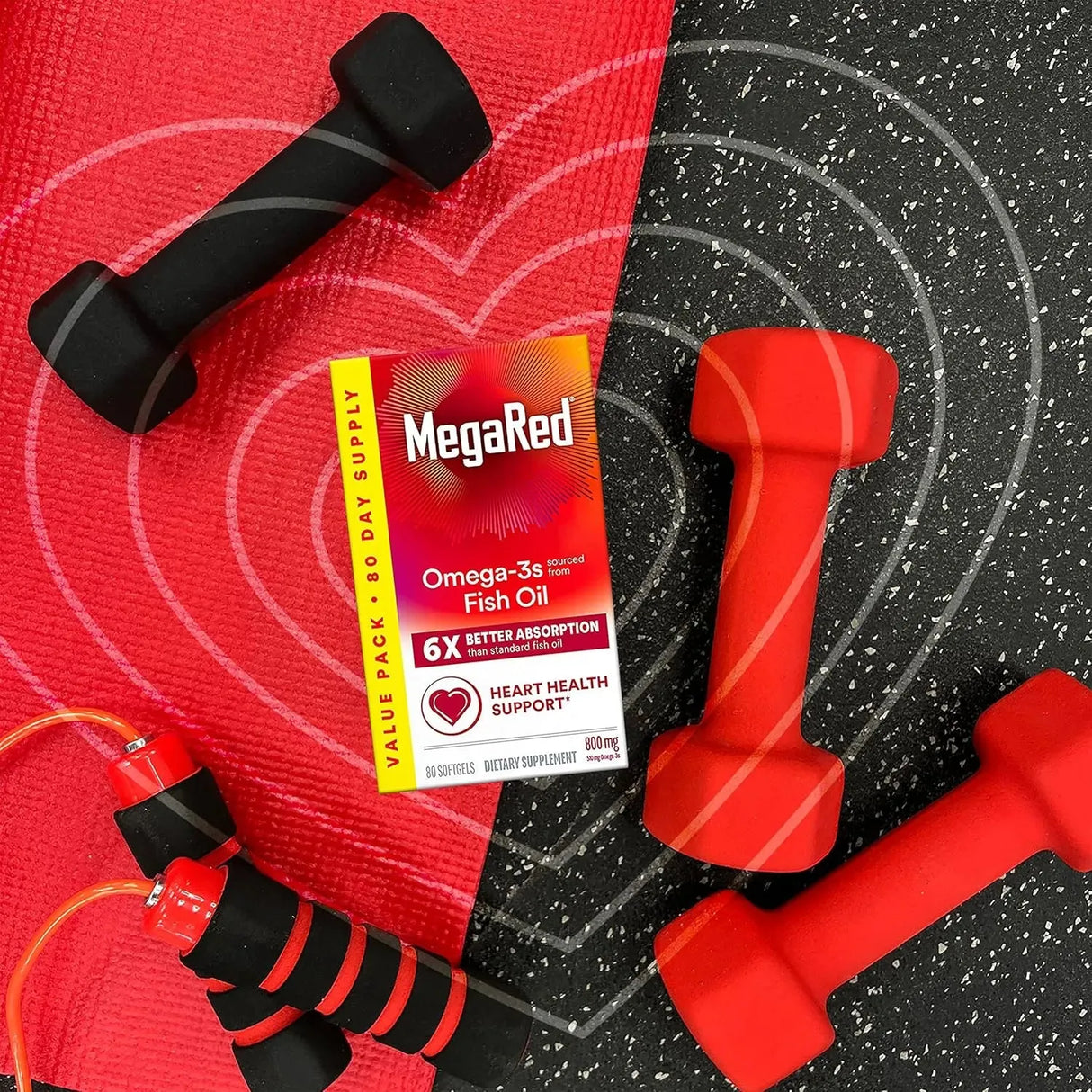 MEGARED - MegaRed Omega 3 Fish Oil 800Mg. 80 Capsulas Blandas - The Red Vitamin MX - Suplementos Alimenticios - {{ shop.shopifyCountryName }}