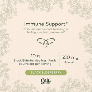 GAIA HERBS - Gaia Herbs Black Elderberry 60 Capsulas - The Red Vitamin MX - Suplementos Alimenticios - {{ shop.shopifyCountryName }}