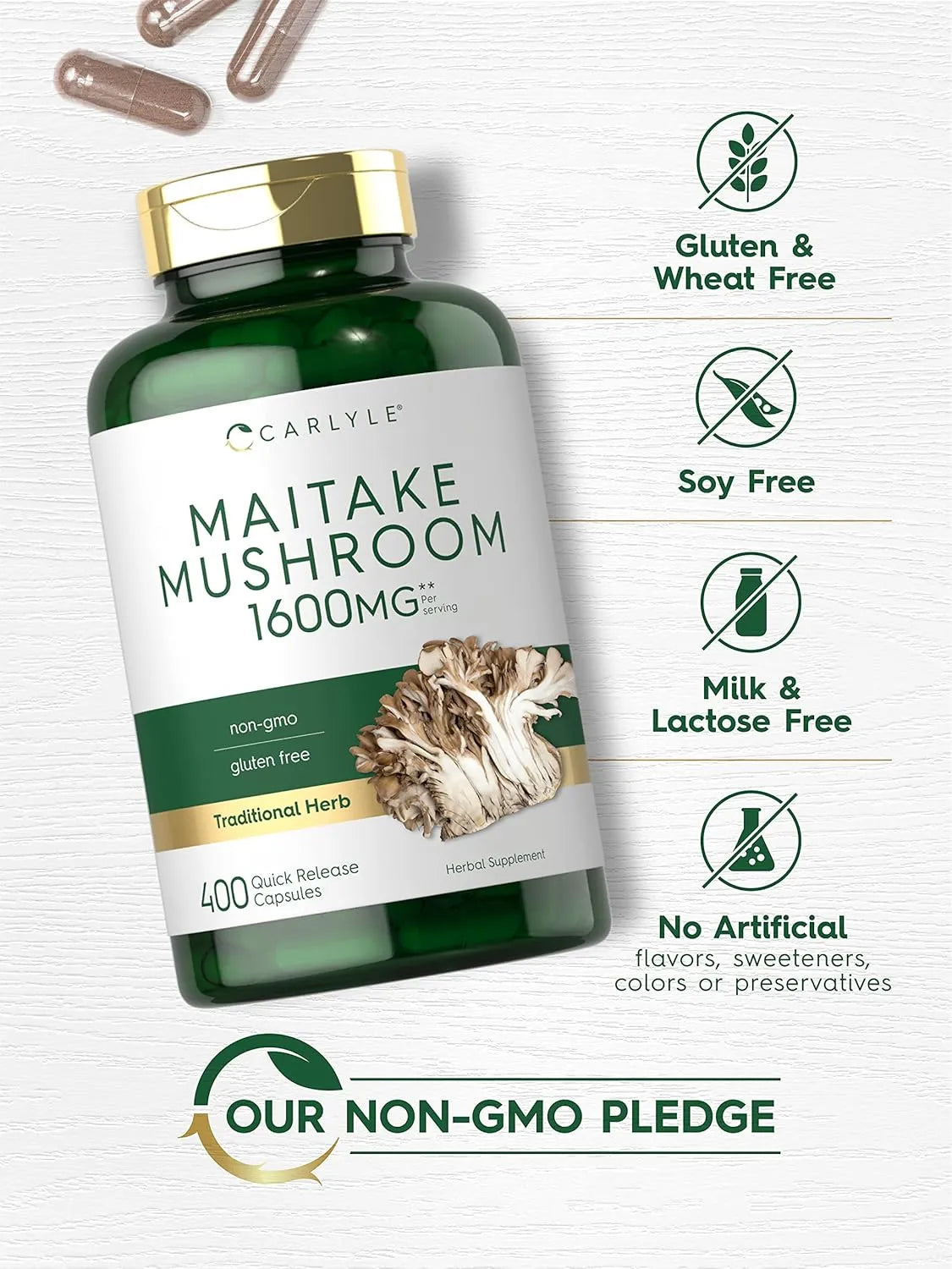 CARLYLE - Carlyle Maitake Mushroom 1600Mg. 400 Capsulas - The Red Vitamin MX - Suplementos Alimenticios - {{ shop.shopifyCountryName }}
