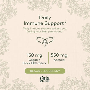 GAIA HERBS - Gaia Herbs Black Elderberry 120 Capsulas - The Red Vitamin MX - Suplementos Alimenticios - {{ shop.shopifyCountryName }}