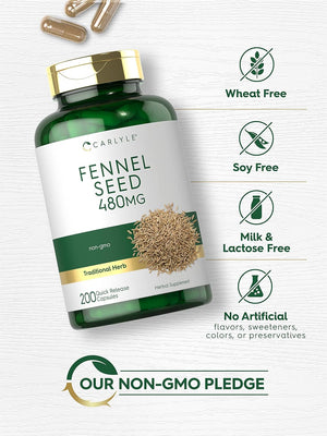 Carlyle Fennel Seed 480Mg. 200 Capsulas