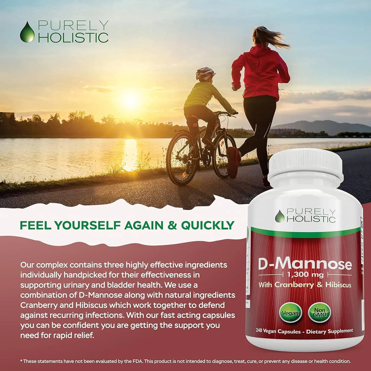 PURELY HOLISTIC - Purely Holistic D Mannose 1,300Mg. 240 Capsulas - The Red Vitamin MX - Suplementos Alimenticios - {{ shop.shopifyCountryName }}