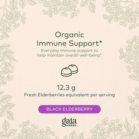 GAIA HERBS - Gaia Herbs Black Elderberry Sambucus Nigra Extra Strength Gummies 80 Gomitas - The Red Vitamin MX - Suplementos Alimenticios - {{ shop.shopifyCountryName }}