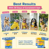 Happy Paws Skin and Coat Supplement for Dogs 100 Masticables