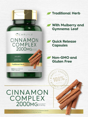 CARLYLE - Carlyle Ceylon Cinnamon Complex with Gymnema and Mulberry 150 Capsulas - The Red Vitamin MX - Suplementos Alimenticios - {{ shop.shopifyCountryName }}