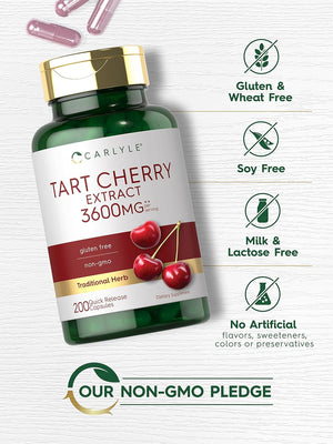 Carlyle Tart Cherry Extract 3600Mg. 200 Capsulas