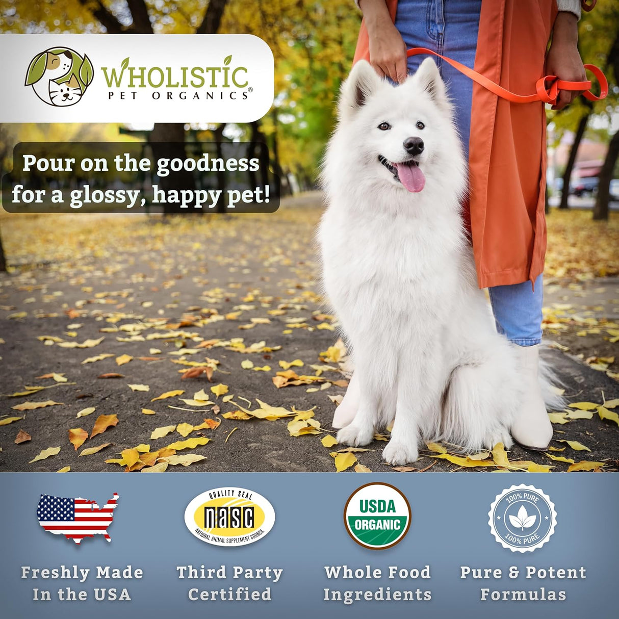 Wholistic Pet Organics Flaxseed Oil for Dogs 16 Fl.Oz.