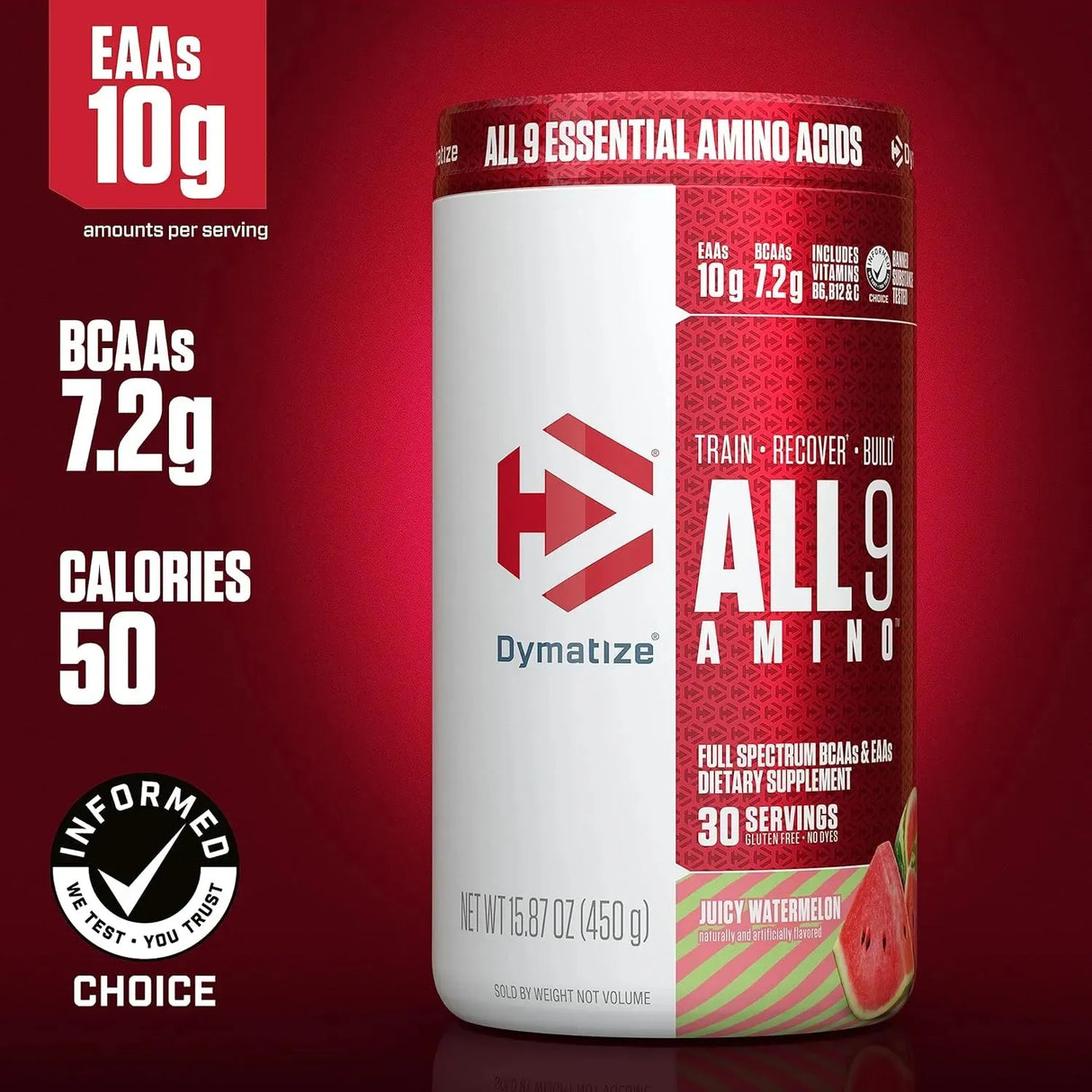 DYMATIZE - Dymatize All9 Amino 30 Servicios Juicy Watermelon 450Gr. - The Red Vitamin MX - Suplementos Alimenticios - {{ shop.shopifyCountryName }}