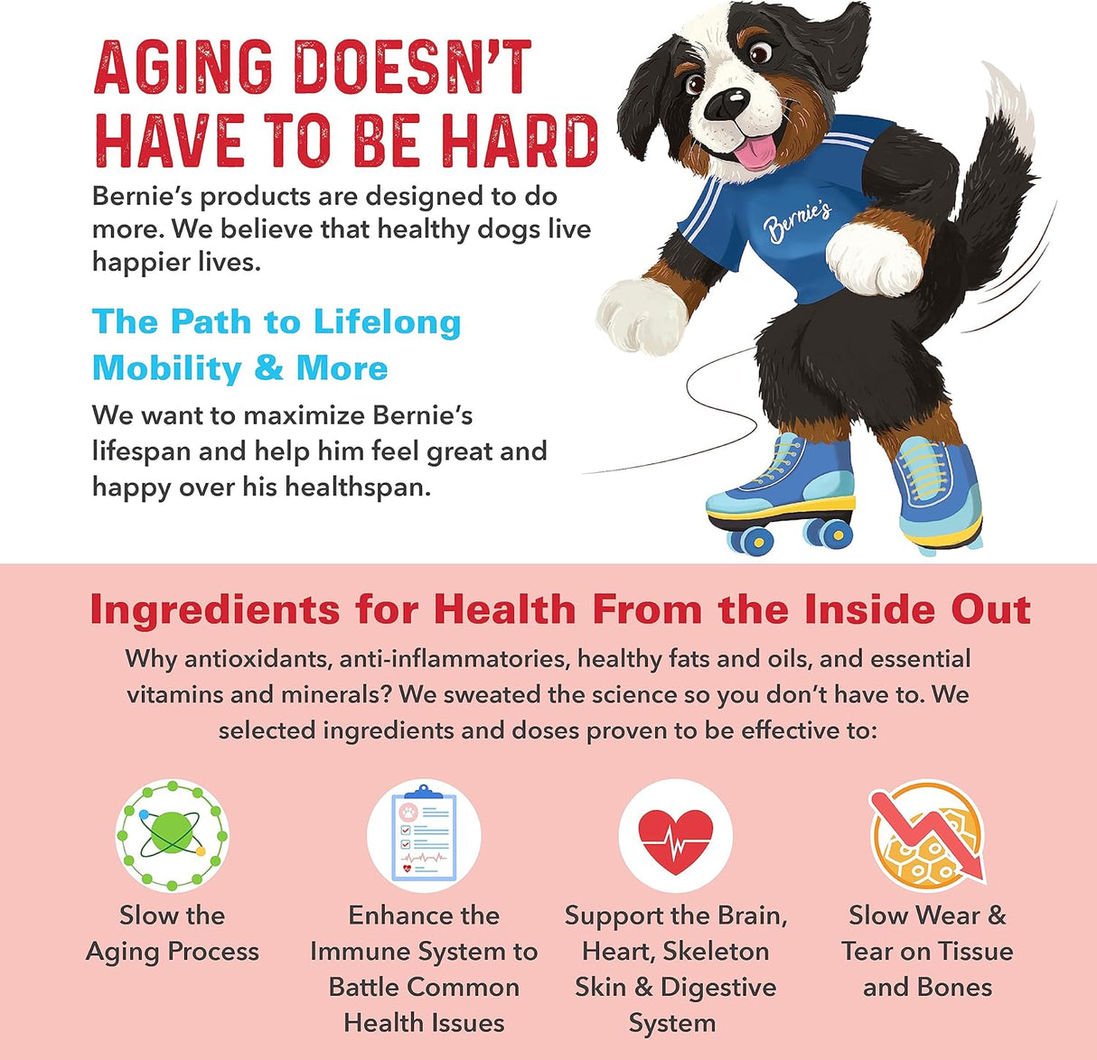 Bernie's Marvelous Mobility Daily Total Joint Support for Dogs 90 Masticables
