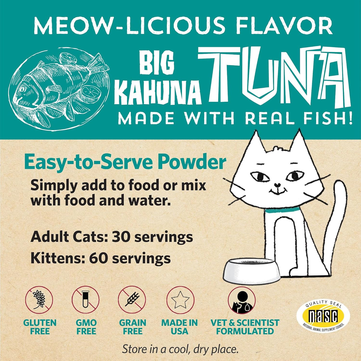 Meowbiotics Good Guts for Cats Probiotic Powder 30 Servicios