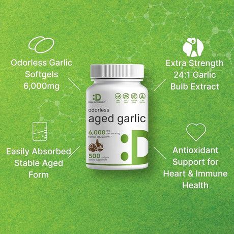 DEAL SUPPLEMENT - Deal Supplement Odorless Aged Garlic 6000Mg. 500 Capsulas - The Red Vitamin MX - Suplementos Alimenticios - {{ shop.shopifyCountryName }}