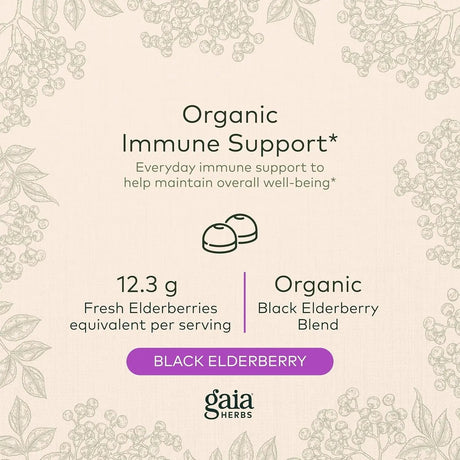GAIA HERBS - Gaia Herbs Black Elderberry Sambucus Nigra Extra Strength Gummies 120 Gomitas - The Red Vitamin MX - Suplementos Alimenticios - {{ shop.shopifyCountryName }}