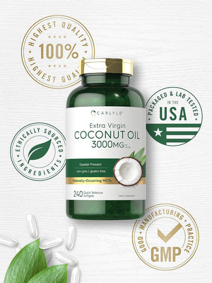 Carlyle Coconut Oil Extra Virgin 3000Mg. 240 Capsulas Blandas