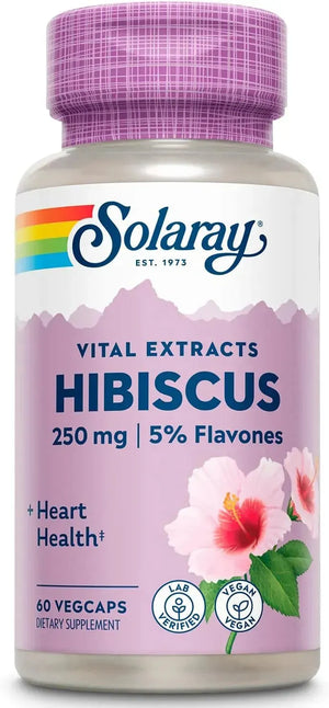 SOLARAY - Solaray Hibiscus Flower Extract 60 Capsulas - The Red Vitamin MX - Suplementos Alimenticios - {{ shop.shopifyCountryName }}