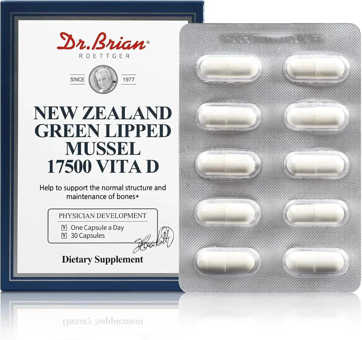 DR.BRIAN ROETTGER - DR.BRIAN ROETTGER New Zealand Green Lipped Mussel 30 Capsulas - The Red Vitamin MX - Suplementos Alimenticios - {{ shop.shopifyCountryName }}