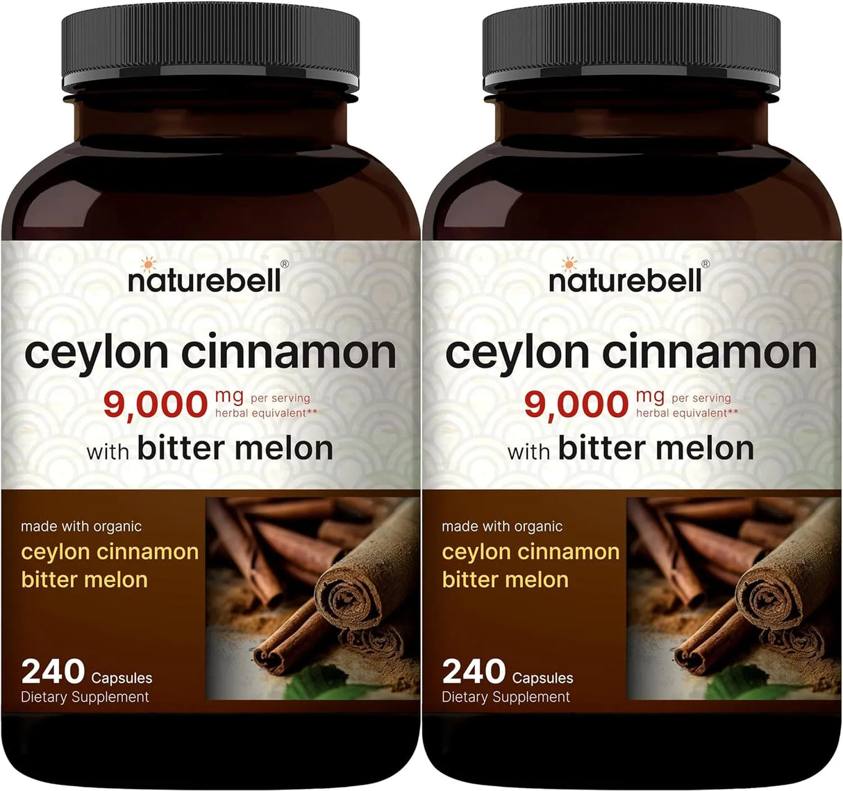 NATUREBELL - NatureBell Ceylon Cinnamon 9,000Mg. 240 Capsulas 2 Pack - The Red Vitamin MX - Suplementos Alimenticios - {{ shop.shopifyCountryName }}