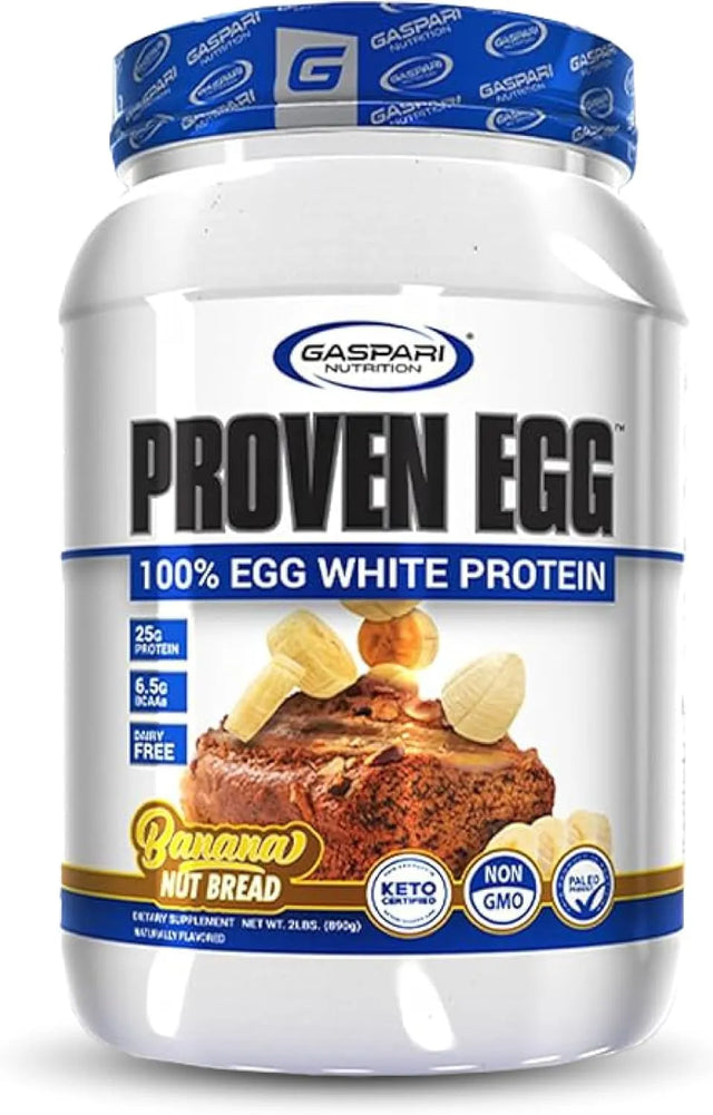 GASPARI NUTRITION - Gaspari Nutrition Proven Egg 100% Egg White Protein Banana Nut Bread 2 Lbs. - The Red Vitamin MX - Suplementos Alimenticios - {{ shop.shopifyCountryName }}