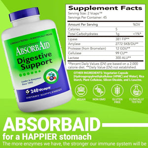 ABSORBAID - AbsorbAid Digestive Enzymes 240 Capsulas - The Red Vitamin MX - Suplementos Alimenticios - {{ shop.shopifyCountryName }}