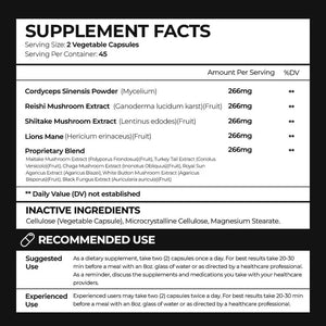 ACEWORKZ - ACEWORKZ Mushroom Supplement 10 Mushroom Complex 90 Capsulas - The Red Vitamin MX - Suplementos Alimenticios - {{ shop.shopifyCountryName }}