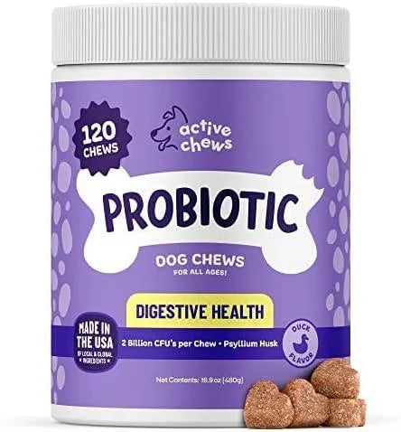 ACTIVE CHEWS - Active Chews Pet Probiotics for Dogs 120 Masticables - The Red Vitamin MX - Probióticos Para Perros - {{ shop.shopifyCountryName }}