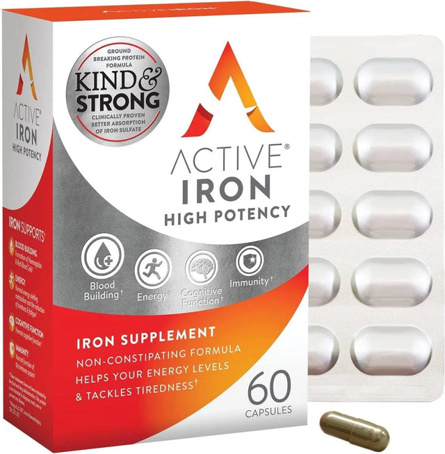 ACTIVE IRON - Active Iron High Potency Iron Supplement 25Mg. 60 Capsulas - The Red Vitamin MX - Suplementos Alimenticios - {{ shop.shopifyCountryName }}