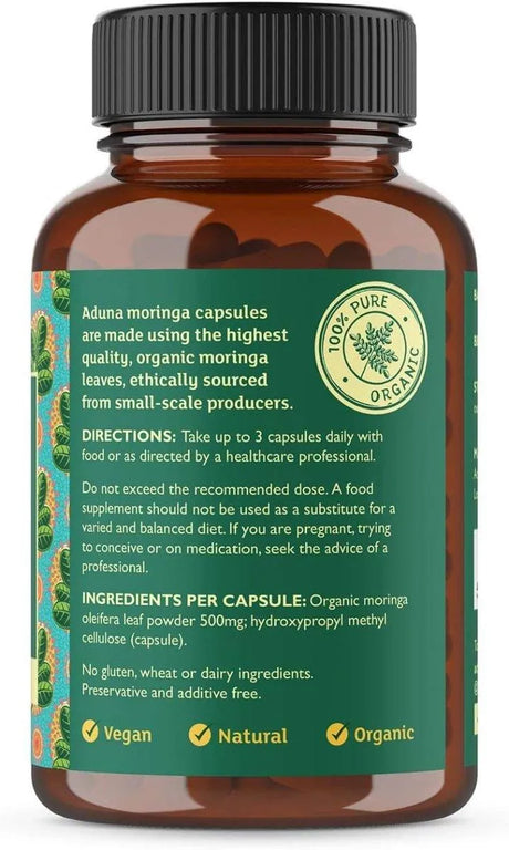 ADUNA - Aduna Pure Moringa Capsules 1500Mg. 180 Capsulas - The Red Vitamin MX - Suplementos Alimenticios - {{ shop.shopifyCountryName }}