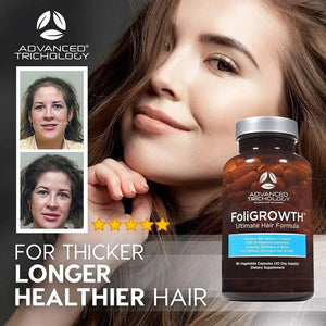 ADVANCED TRICHOLOGY - FoliGROWTH Hair Growth Supplement for Thicker Fuller Hair 90 Capsulas - The Red Vitamin MX - Suplementos Alimenticios - {{ shop.shopifyCountryName }}