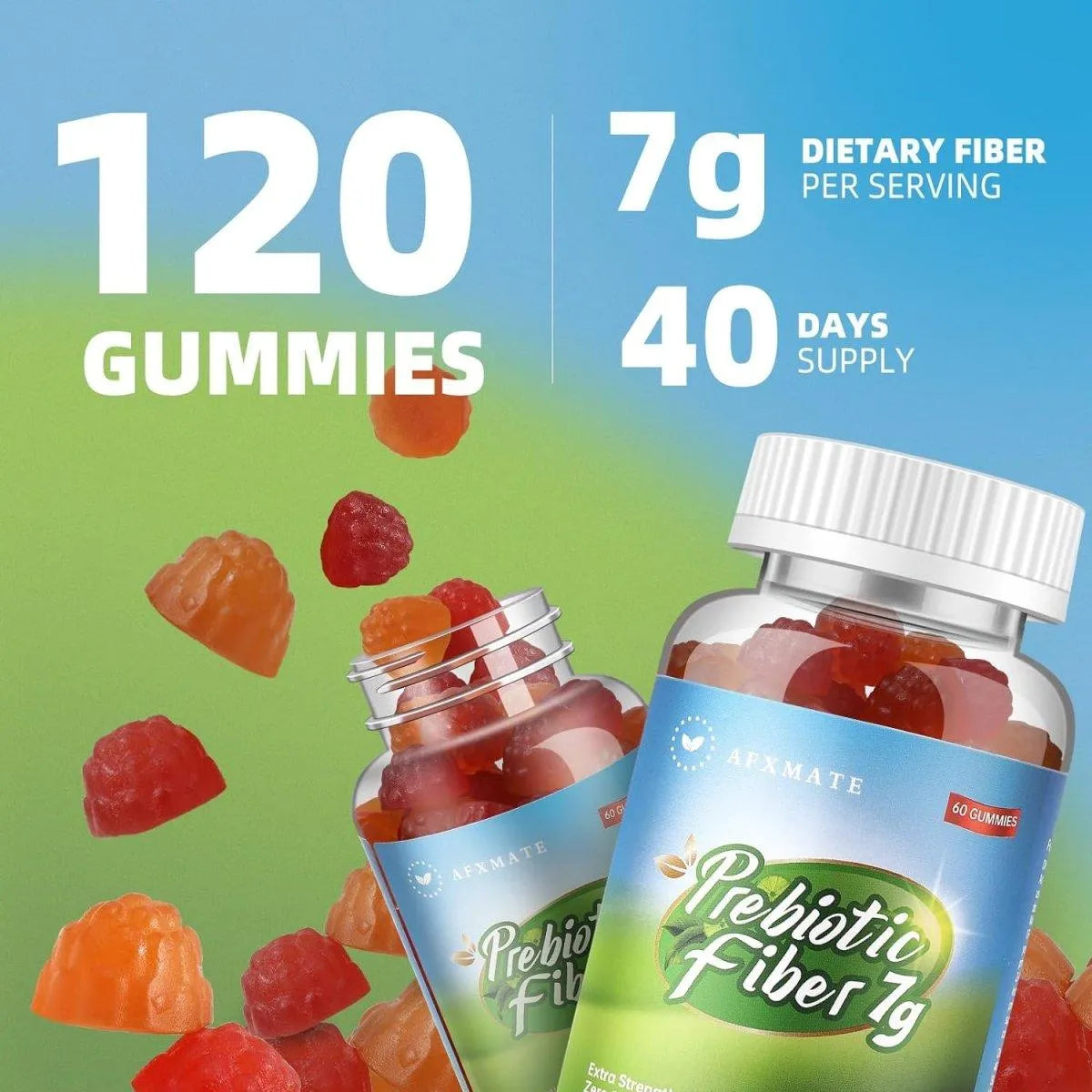 AFXMATE - AFXMATE Fiber Gummies 7g Fiber Sugar Free 60 Gomitas 2 Pack - The Red Vitamin MX - Suplementos Alimenticios - {{ shop.shopifyCountryName }}