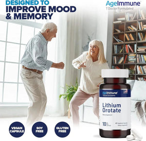 AGEIMMUNE - AgeImmune Lithium Orotate 10Mg. 60 Capsulas 2 Pack - The Red Vitamin MX - Suplementos Alimenticios - {{ shop.shopifyCountryName }}