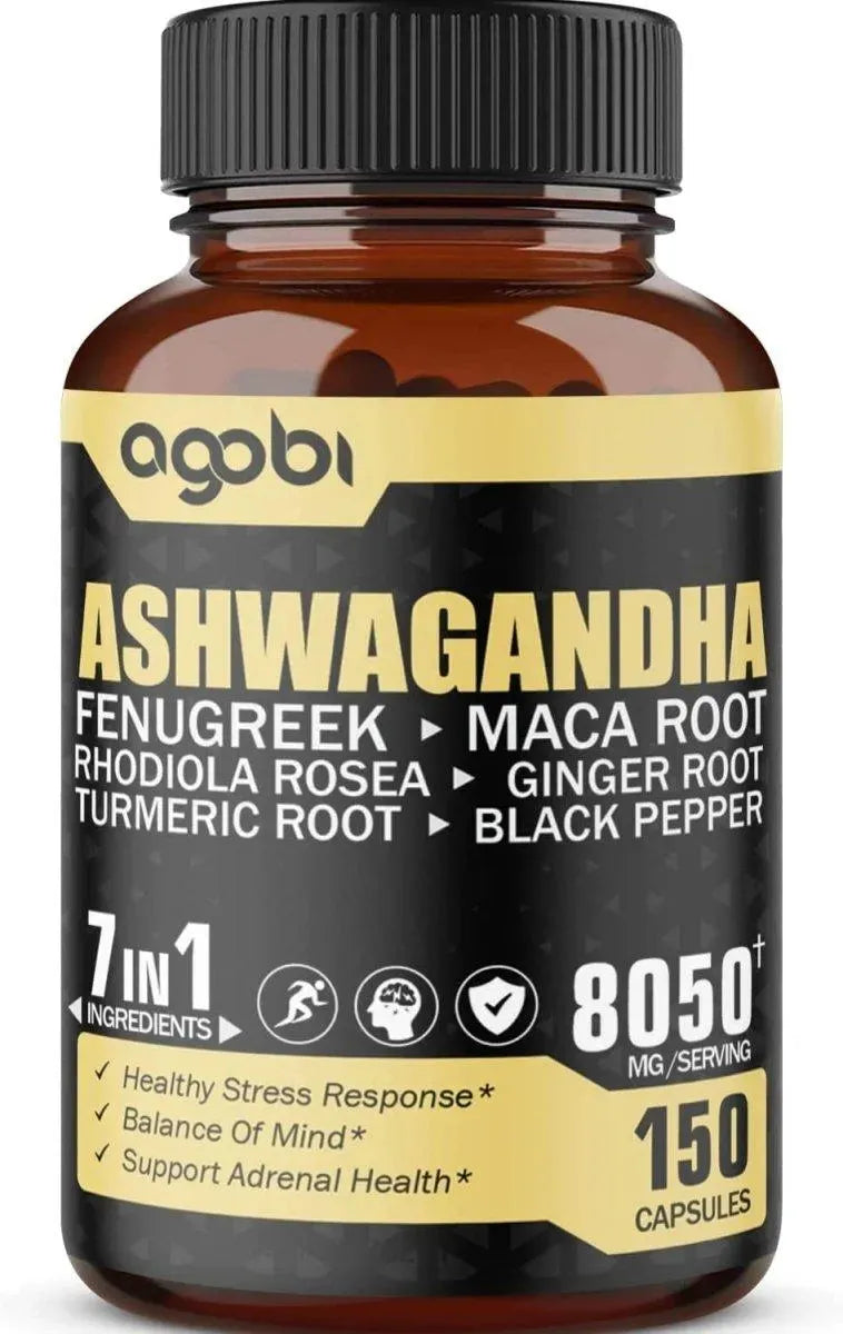 AGOBI - Agobi Ashwagandha 7 Herbal Ingredients 8050Mg. 150 Capsulas - The Red Vitamin MX - Suplementos Alimenticios - {{ shop.shopifyCountryName }}