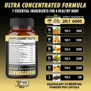 AGOBI - Agobi Ashwagandha 7 Herbal Ingredients 8050Mg. 150 Capsulas - The Red Vitamin MX - Suplementos Alimenticios - {{ shop.shopifyCountryName }}