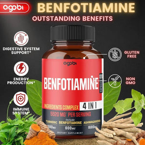 AGOBI - Agobi Benfotiamine 600Mg. 120 Capsulas - The Red Vitamin MX - Suplementos Alimenticios - {{ shop.shopifyCountryName }}