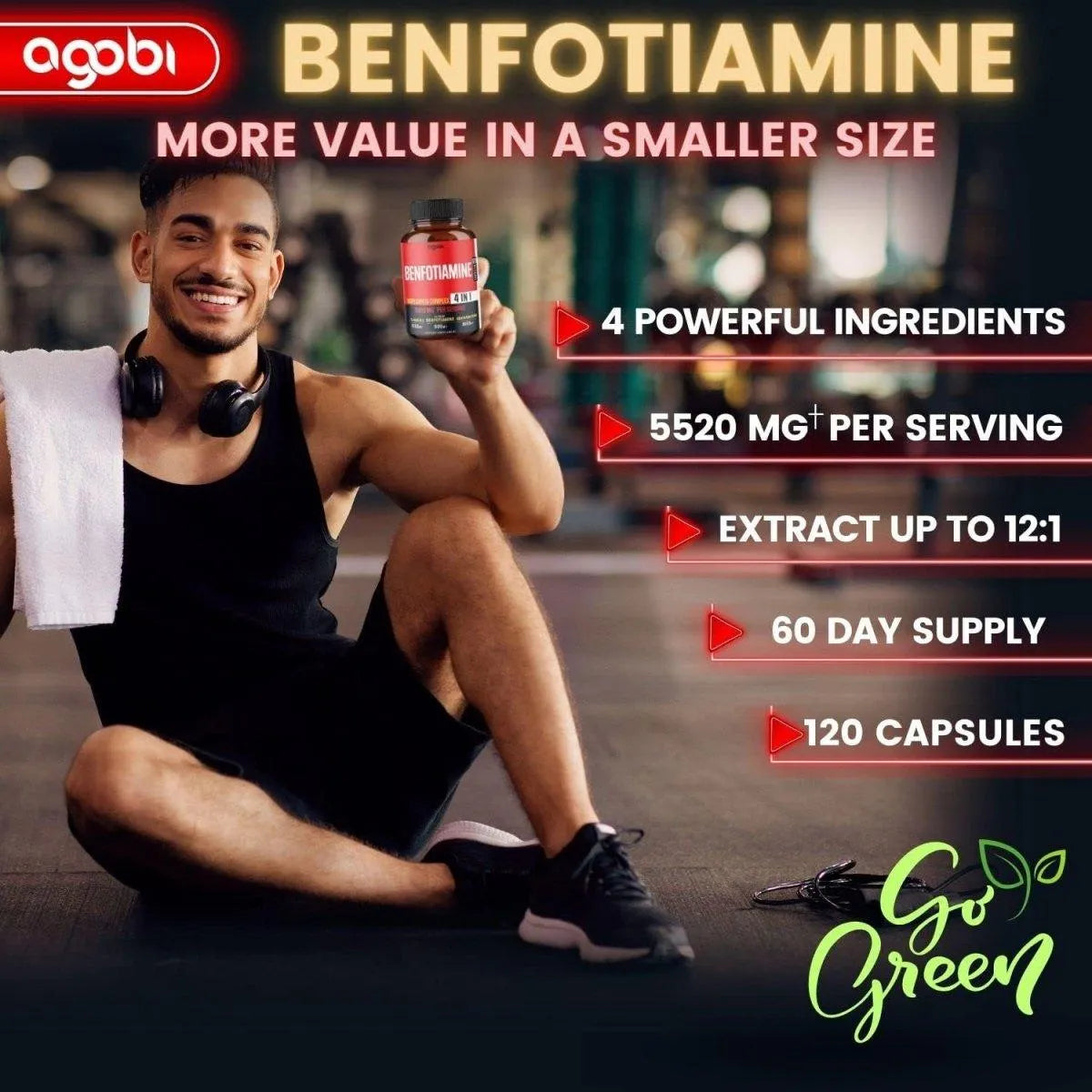 AGOBI - Agobi Benfotiamine 600Mg. 120 Capsulas - The Red Vitamin MX - Suplementos Alimenticios - {{ shop.shopifyCountryName }}