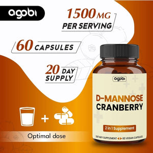 AGOBI - agobi D-Mannose with Cranberry 60 Capsulas - The Red Vitamin MX - Suplementos Alimenticios - {{ shop.shopifyCountryName }}