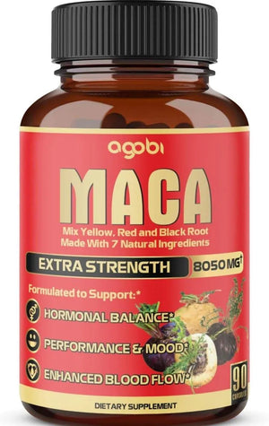 AGOBI - Agobi Maca Root Capsules 8050Mg. 90 Capsulas - The Red Vitamin MX - Suplementos Alimenticios - {{ shop.shopifyCountryName }}