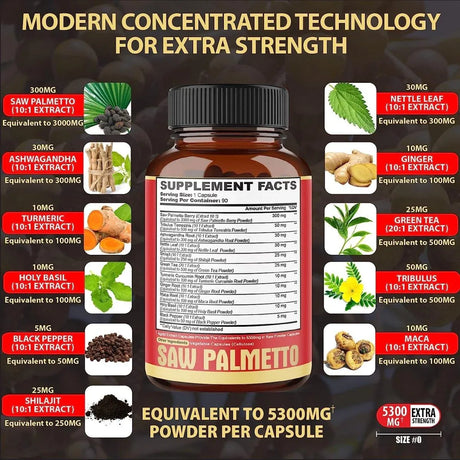 AGOBI - Agobi Premium Saw Palmetto 5300Mg. 90 Capsulas - The Red Vitamin MX - Suplementos Alimenticios - {{ shop.shopifyCountryName }}