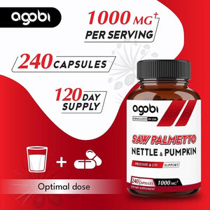 AGOBI - Agobi Saw Palmetto Supplement 1000Mg. 240 Capsulas - The Red Vitamin MX - Suplementos Alimenticios - {{ shop.shopifyCountryName }}