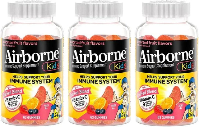 AIRBORNE - Airborne KIDS 500Mg. Vitamin C Gummies 63 Gomitas 3 Pack - The Red Vitamin MX - Suplementos Alimenticios - {{ shop.shopifyCountryName }}