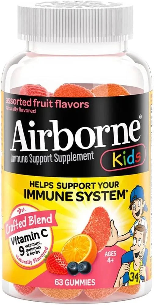 AIRBORNE - Airborne KIDS 500Mg. Vitamin C Gummies 63 Gomitas - The Red Vitamin MX - Suplementos Alimenticios - {{ shop.shopifyCountryName }}