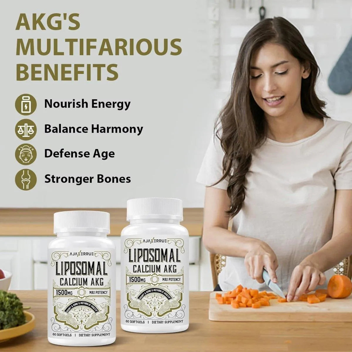 AJAXERRUE - AJAXERRUE Liposomal Calcium AKG 60 Capsulas Blandas - The Red Vitamin MX - Suplementos Alimenticios - {{ shop.shopifyCountryName }}