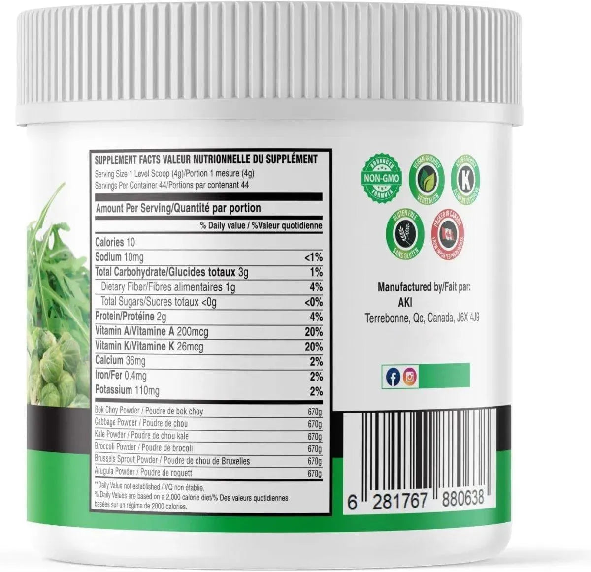 AKI - AKI Cruciferous Superfood Blend Powder 150Gr. - The Red Vitamin MX - Suplementos Alimenticios - {{ shop.shopifyCountryName }}