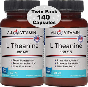 ALL STAR VITAMIN - All-Star Vitamin L-Theanine 100Mg. 140 Capsulas - The Red Vitamin MX - Suplementos Alimenticios - {{ shop.shopifyCountryName }}