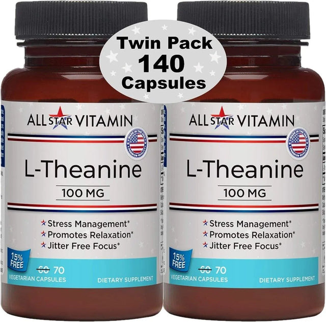 ALL STAR VITAMIN - All-Star Vitamin L-Theanine 100Mg. 140 Capsulas - The Red Vitamin MX - Suplementos Alimenticios - {{ shop.shopifyCountryName }}