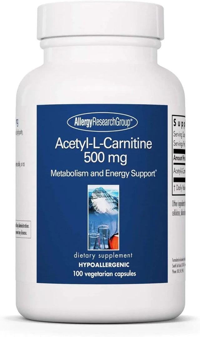 ALLERGY RESEARCH GROUP - Allergy Research Group Acetyl-L-Carnitine 500Mg. 100 Capsulas - The Red Vitamin MX - Suplementos Alimenticios - {{ shop.shopifyCountryName }}