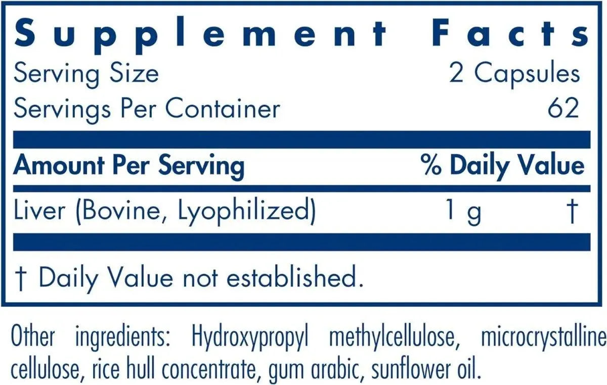 ALLERGY RESEARCH GROUP - Allergy Research Group Beef Liver 1000Mg. 125 Capsulas - The Red Vitamin MX - Suplementos Alimenticios - {{ shop.shopifyCountryName }}