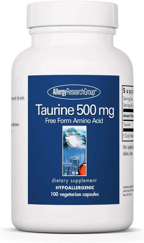 ALLERGY RESEARCH GROUP - Allergy Research Group Taurine 500Mg. 100 Capsulas - The Red Vitamin MX - Suplementos Alimenticios - {{ shop.shopifyCountryName }}